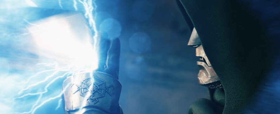 Thor enfrentando Doutor Destino